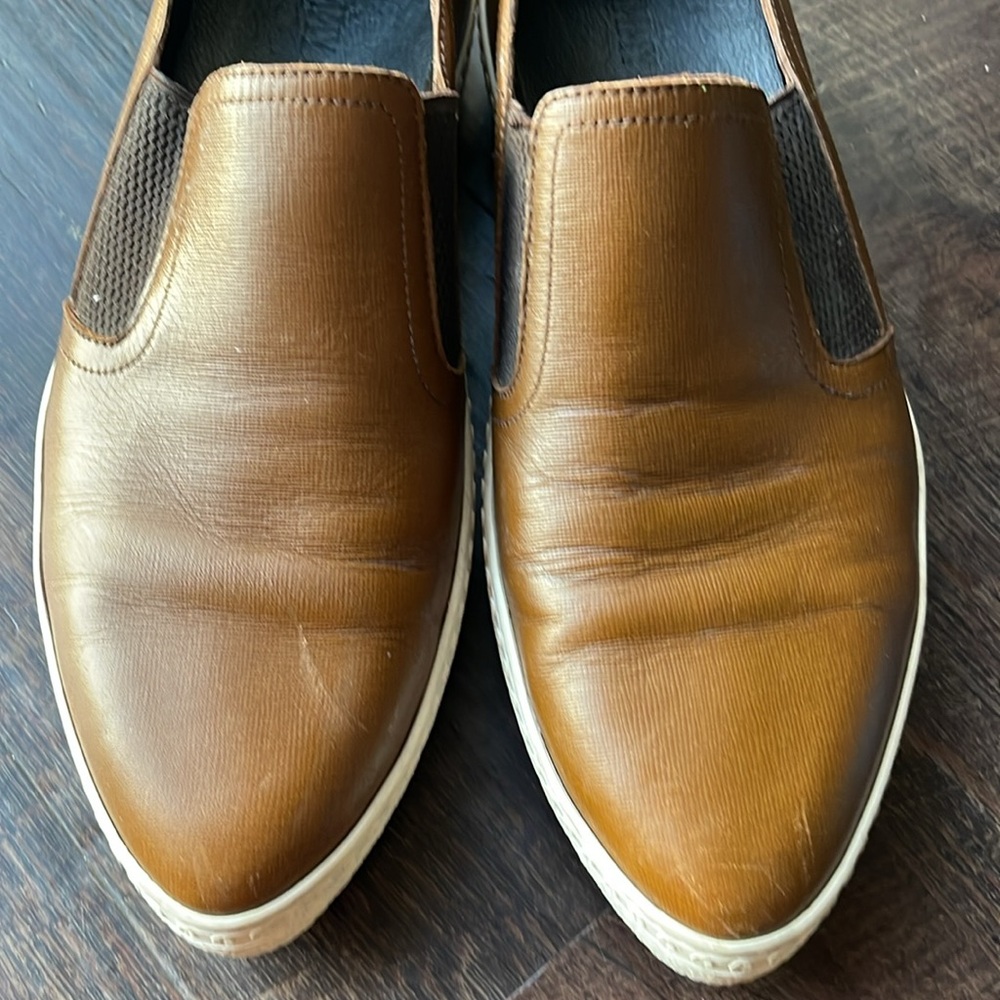 Jimmy Choo Brown Slip-On Leather Loafers - Picture 4 of 8